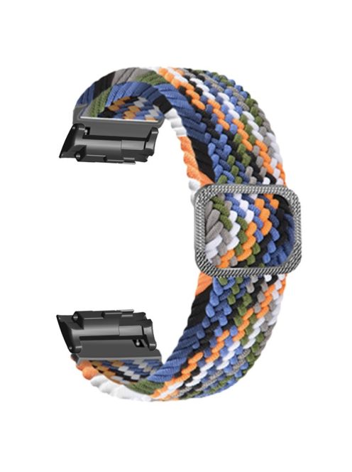 For Huawei Watch D Elastic Braided Nylon Watch Strap Adjustable Wrist Band - Jeans Color