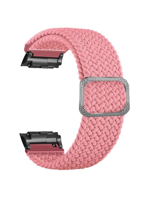 For Huawei Watch D Elastic Braided Nylon Watch Strap Adjustable Wrist Band - Pink