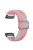 For Huawei Watch D Elastic Braided Nylon Watch Strap Adjustable Wrist Band - Pink+White