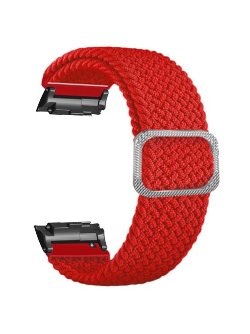 For Huawei Watch D Elastic Braided Nylon Watch Strap Adjustable Wrist Band - Red