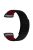 For Huawei Watch D Magnetic Adjustable Silicone+Metal Watch Strap Replacement - Black+Wine Red