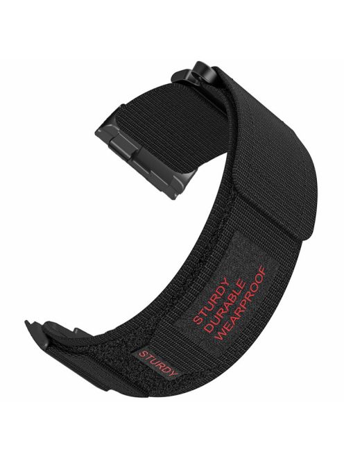 For Huawei Watch D Outdoor Climbing Watch Strap Magic Tape Breathable Nylon Band - Black