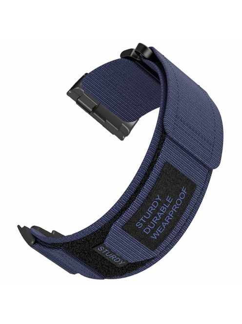 For Huawei Watch D Outdoor Climbing Watch Strap Magic Tape Breathable Nylon Band - Midnight Blue