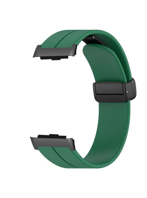 For Huawei Watch D Strap Replacement Soft Silicone Watch Strap with Magnetic Folding Buckle - Army Green