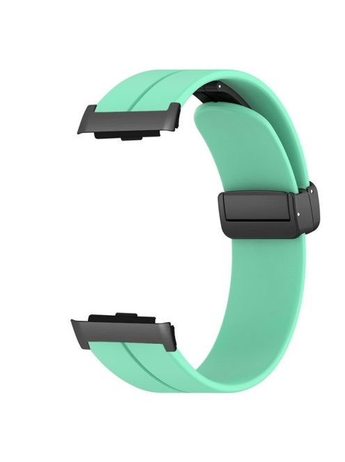 For Huawei Watch D Strap Replacement Soft Silicone Watch Strap with Magnetic Folding Buckle - Mint Green