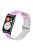 For Huawei Watch Fit / Watch Fit Special Edition Watch Band Dual Color Wave Design Silicone Strap - Grey+Pink