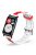 For Huawei Watch Fit / Watch Fit Special Edition Watch Band Dual Color Wave Design Silicone Strap - White+Red