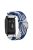 For Huawei Watch Fit / Watch Fit Special Edition Watch Band Nylon Braided Elastic Wrist Strap - Blue+White