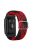 For Huawei Watch Fit / Watch Fit Special Edition Watch Band Nylon Braided Elastic Wrist Strap - Red+Black