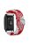 For Huawei Watch Fit / Watch Fit Special Edition Watch Band Nylon Braided Elastic Wrist Strap - Red+White