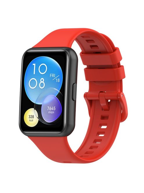 For Huawei Watch Fit 2 / Fit 2 Active / Classic / Elegant Silicone Watch Strap Soft Sport Replacement Watch Band - Red