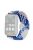 For Huawei Watch Fit 2 Adjustable Watch Strap Braided Elastic Wristband - Blue White