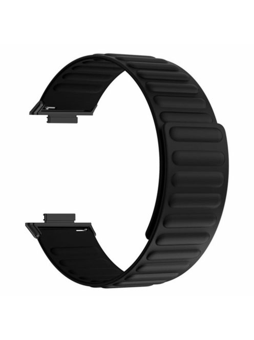 For Huawei Watch Fit 2 Magnetic Watch Strap Silicone Adjustable Wristband - Black