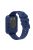 For Huawei Watch Fit 2 Silicone Strap Soft Sport Replacement Watch Band with Protective Frame Cover - Navy Blue