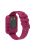 For Huawei Watch Fit 2 Silicone Strap Soft Sport Replacement Watch Band with Protective Frame Cover - Purplish Red