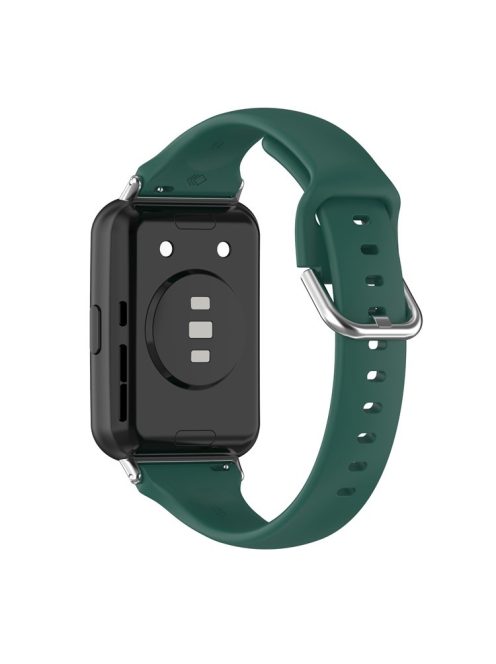 For Huawei Watch Fit 2 Silicone Watch Band Quick Release Sport Strap Replacement Bracelet - Green