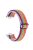 For Huawei Watch Fit 3 Adjustable Nylon Watch Band Wave Design Elastic Wrist Strao - Rainbow 2