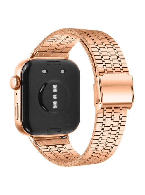 For Huawei Watch Fit 3 Band 316L Stainless Steel Replacement Strap - Rose Gold