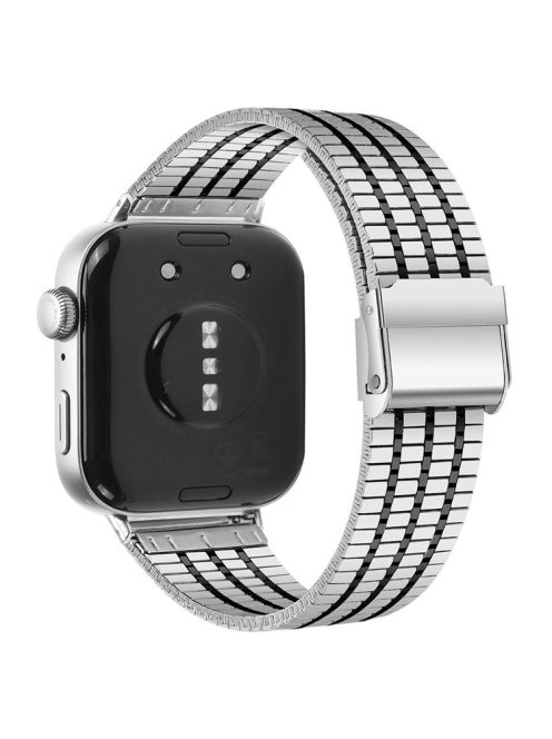 For Huawei Watch Fit 3 Band 316L Stainless Steel Replacement Strap - Silver / Black