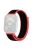 For Huawei Watch Fit 3 Band Breathable Braided Nylon Sport Adjustable Watch Strap - Black+Red