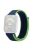 For Huawei Watch Fit 3 Band Breathable Braided Nylon Sport Adjustable Watch Strap - Fluorescent Green+Blue