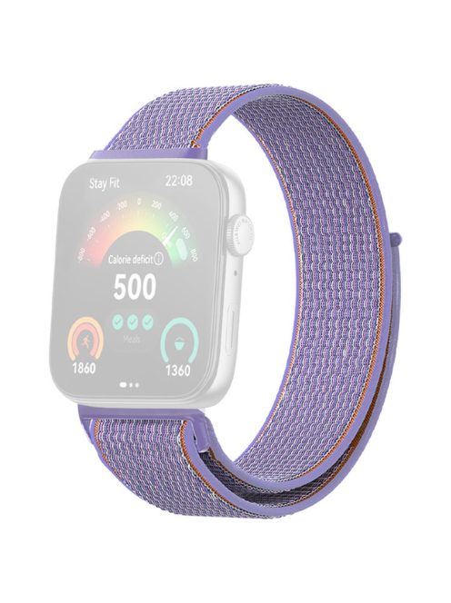 For Huawei Watch Fit 3 Band Breathable Braided Nylon Sport Adjustable Watch Strap - Purple