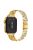 For Huawei Watch Fit 3 Band Smart Watch Metal Wrist Strap with Rhinestone - Gold