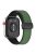 For Huawei Watch Fit 3 Leather Coated Silicone Band Adjustable Watch Strap with Magnetic Buckle - Green