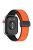 For Huawei Watch Fit 3 Leather Coated Silicone Band Adjustable Watch Strap with Magnetic Buckle - Orange