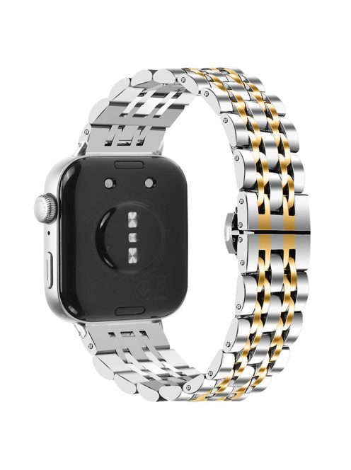 For Huawei Watch Fit 3 Metal Mesh Band 316L Stainless Steel Watch Strap - Silver / Gold