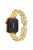 For Huawei Watch Fit 3 Metal Watch Band Gourd Shape Rhinestone Replacement Strap - Gold