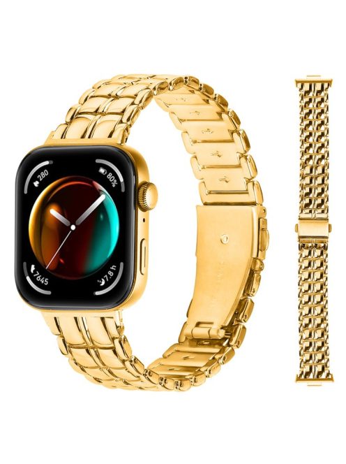 For Huawei Watch Fit 3 Metal Wrist Band Replacement Smart Watch Strap - Gold