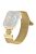 For Huawei Watch Fit 3 Milanese Band Flower Stainless Steel Magnetic Mesh Watch Strap - Gold