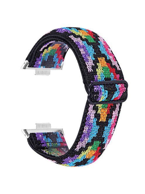 For Huawei Watch Fit 3 Nylon Watch Strap Pattern Print Adjustable Elastic Wrist Band - 14#