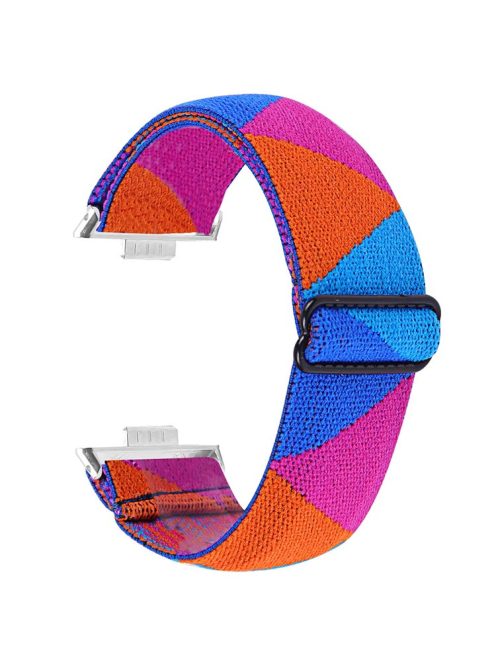 For Huawei Watch Fit 3 Nylon Watch Strap Pattern Print Adjustable Elastic Wrist Band - 21#