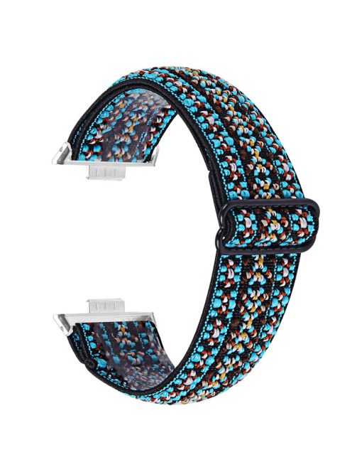 For Huawei Watch Fit 3 Nylon Watch Strap Pattern Print Adjustable Elastic Wrist Band - 4#