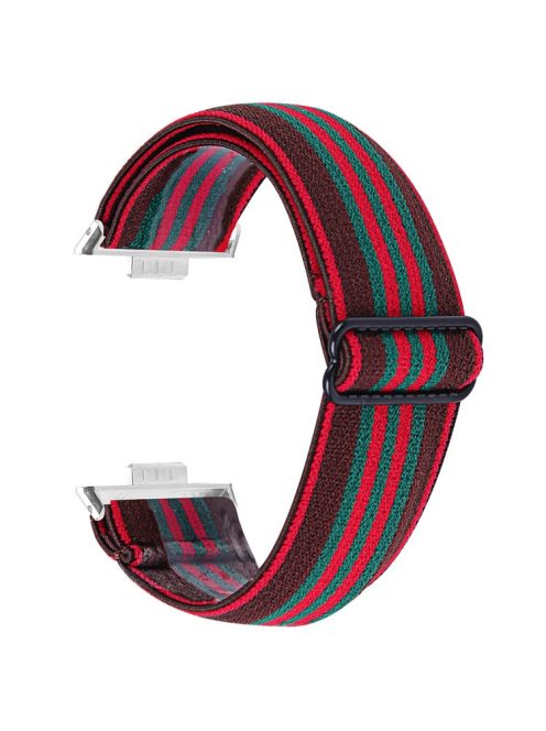 For Huawei Watch Fit 3 Nylon Watch Strap Pattern Print Adjustable Elastic Wrist Band - 6#