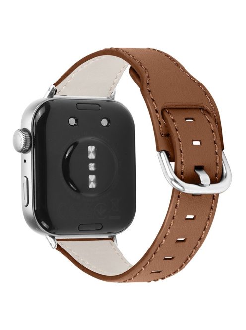 For Huawei Watch Fit 3 PU Leather Band Slim Watch Strap - Brown