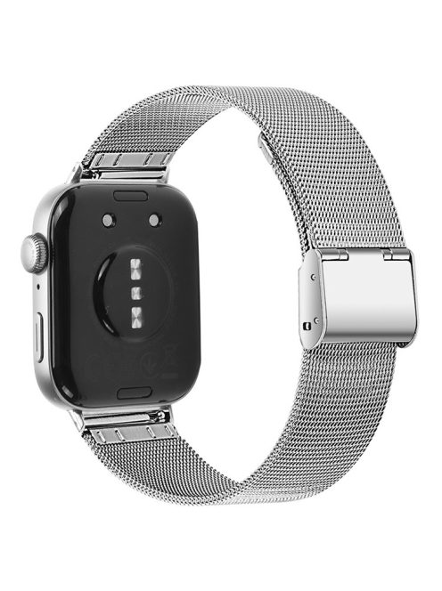 For Huawei Watch Fit 3 Quick Release Band Stainless Steel Milanese Wrist Strap, Silver