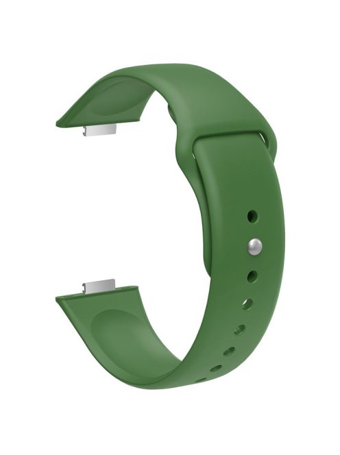 For Huawei Watch Fit 3 Replacement Strap Silicone Watch Band with Silver Buckle - Dark Green