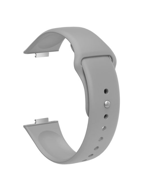 For Huawei Watch Fit 3 Replacement Strap Silicone Watch Band with Silver Buckle - Grey