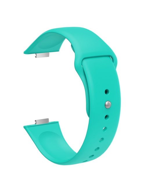 For Huawei Watch Fit 3 Replacement Strap Silicone Watch Band with Silver Buckle - Mint Green