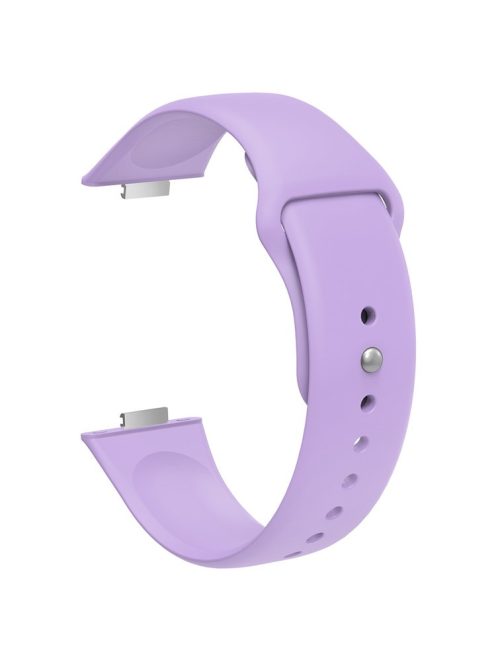 For Huawei Watch Fit 3 Replacement Strap Silicone Watch Band with Silver Buckle - Purple