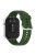 For Huawei Watch Fit 3 Soft Silicone Strap Sport Watchbands Replacement with Silver Buckle - Army Green