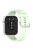 For Huawei Watch Fit 3 Soft Silicone Strap Sport Watchbands Replacement with Silver Buckle - Official Green