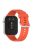 For Huawei Watch Fit 3 Soft Silicone Strap Sport Watchbands Replacement with Silver Buckle - Orange