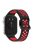 For Huawei Watch Fit 3 Soft Silicone Watch Strap Replacement Dual Color Band - Black+Red