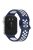 For Huawei Watch Fit 3 Soft Silicone Watch Strap Replacement Dual Color Band - Midnight Blue+White