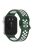 For Huawei Watch Fit 3 Soft Silicone Watch Strap Replacement Dual Color Band - Midnight Green+White