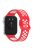 For Huawei Watch Fit 3 Soft Silicone Watch Strap Replacement Dual Color Band - Red+White